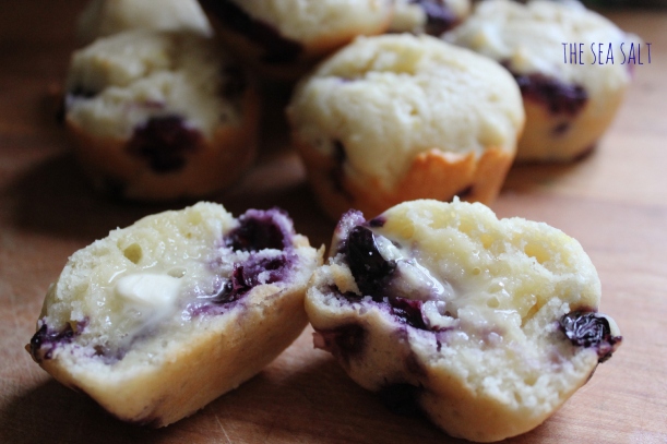 lemon blueberry muffins with greek yogurt and coconut oil